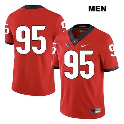 Men's Georgia Bulldogs NCAA #95 Devonte Wyatt Nike Stitched Red Legend Authentic No Name College Football Jersey ABA8654OK